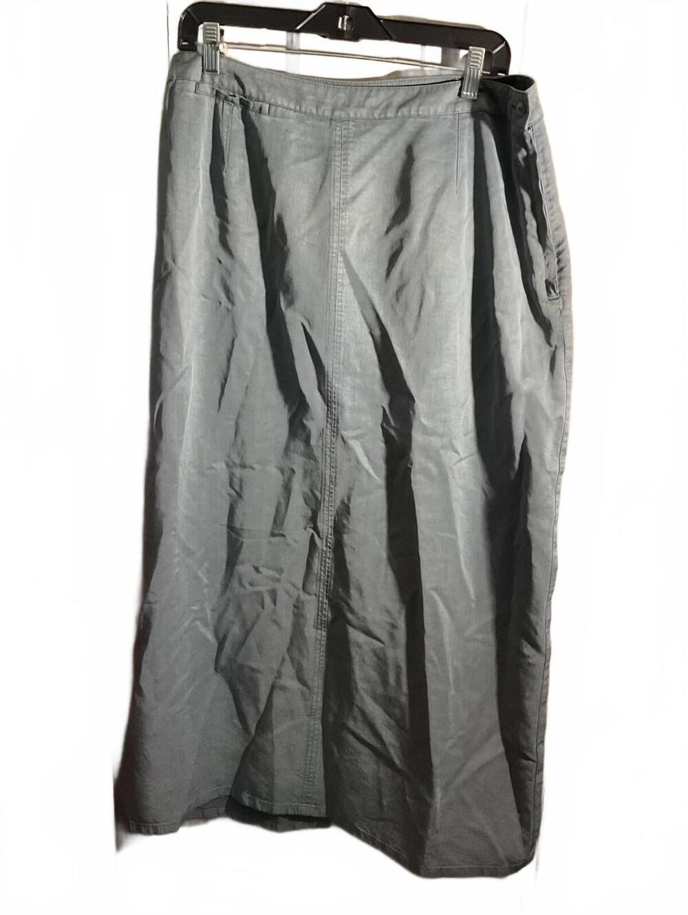 Sigrid  Olsen Long Sage Green Classic Skirt Size 14 - Picture 2 of 6